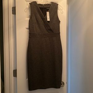 Gray, sleeveless, workwear dress. Size 6. Never worn, tags still on.
